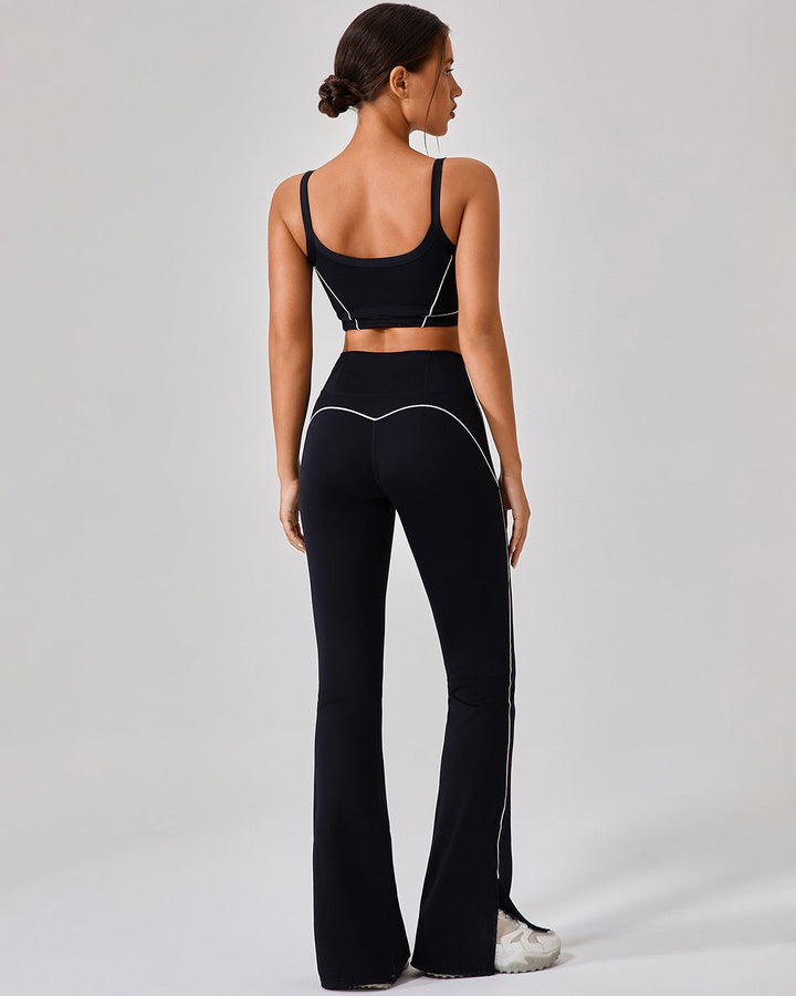 Moderne Damen Freizeitleggings mit Schlag, hoher Taille und komfortablem Material für täglichen Gebrauch.