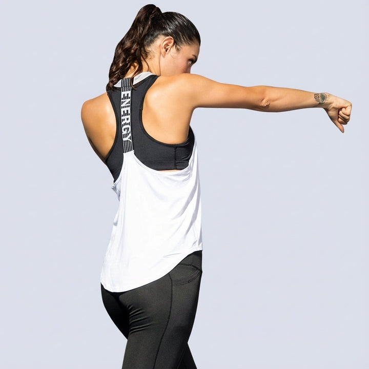Performance Damen Rückenfreies Trainingsshirt Isla, für intensive Workouts. Atmungsaktives Sporttop.