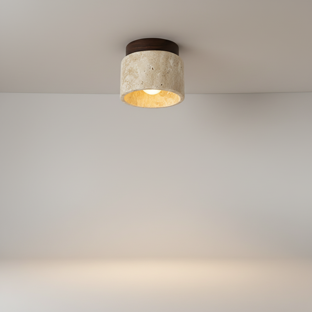 Stoneglow Deckenleuchte für warmes, gemütliches Ambiente. Modern-rustikales LED-Downlight.