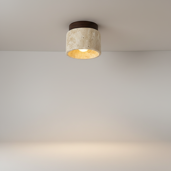 Stoneglow Deckenleuchte für warmes, gemütliches Ambiente. Modern-rustikales LED-Downlight.