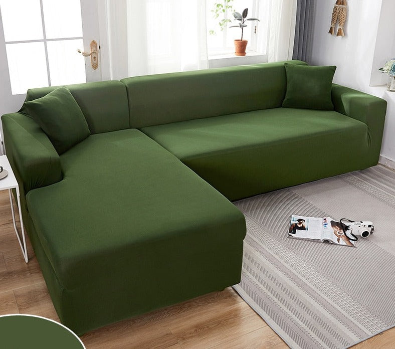 Pflegeleichter Sofabezug aus Stretch-Polyester. Schützt Sofa vor Verschleiß, haustierfreundlich, waschbar.