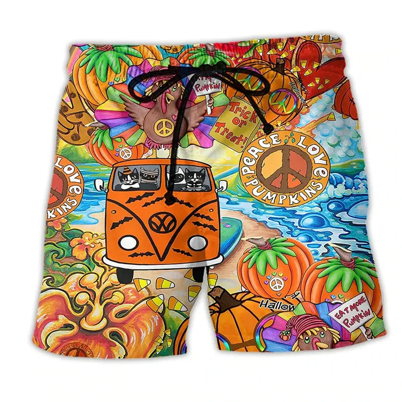 Bequeme Herren Schwimmshorts mit Graffiti-Muster, perfekt für Pool Partys, schnelltrocknend.