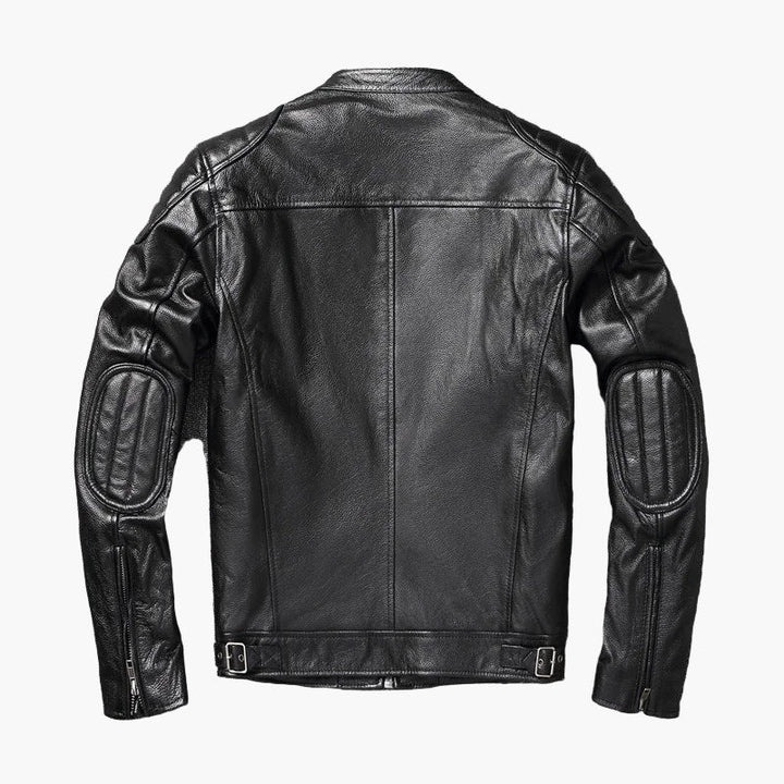 Braune Slim Fit Bikerjacke für Herren. Modische Motorrad-Freizeitjacke für urbanen Stil, ideal für Alltag.