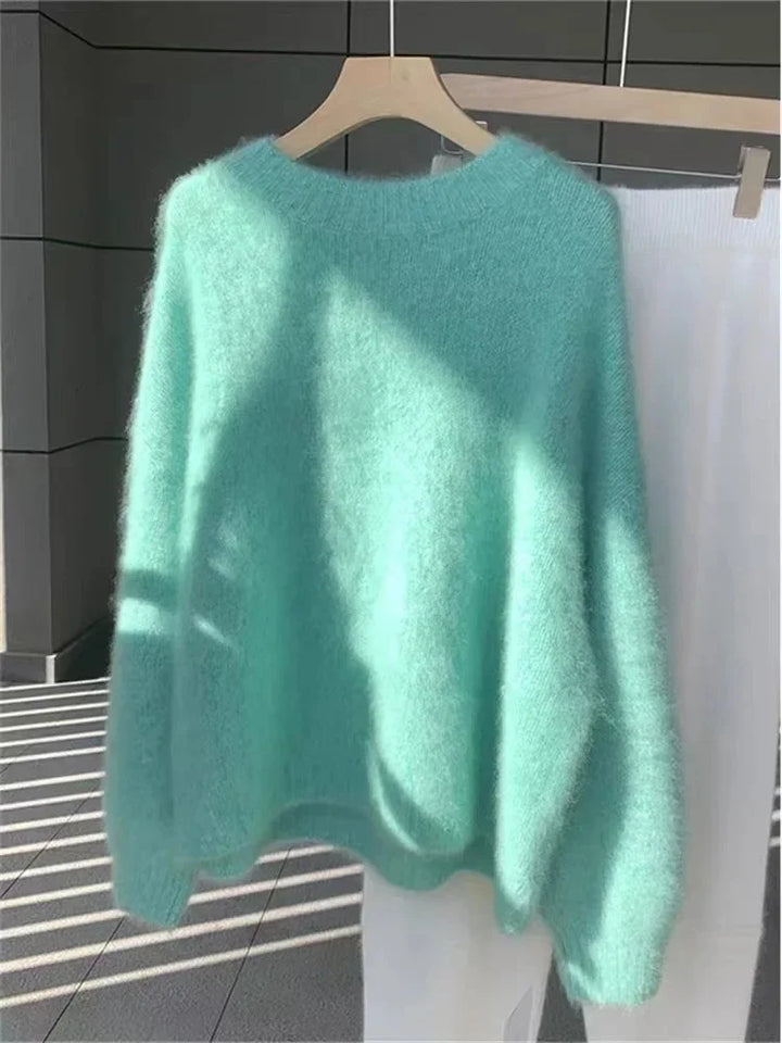 Gemütlicher Winterpullover für Damen, Oversize-Schnitt, ideal für Zuhause.