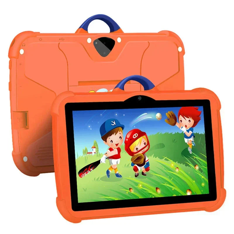 Robuster 7-Zoll-Kinder-Tablet mit Android, ideal für Lern- und Spielspaß, kindersicher.