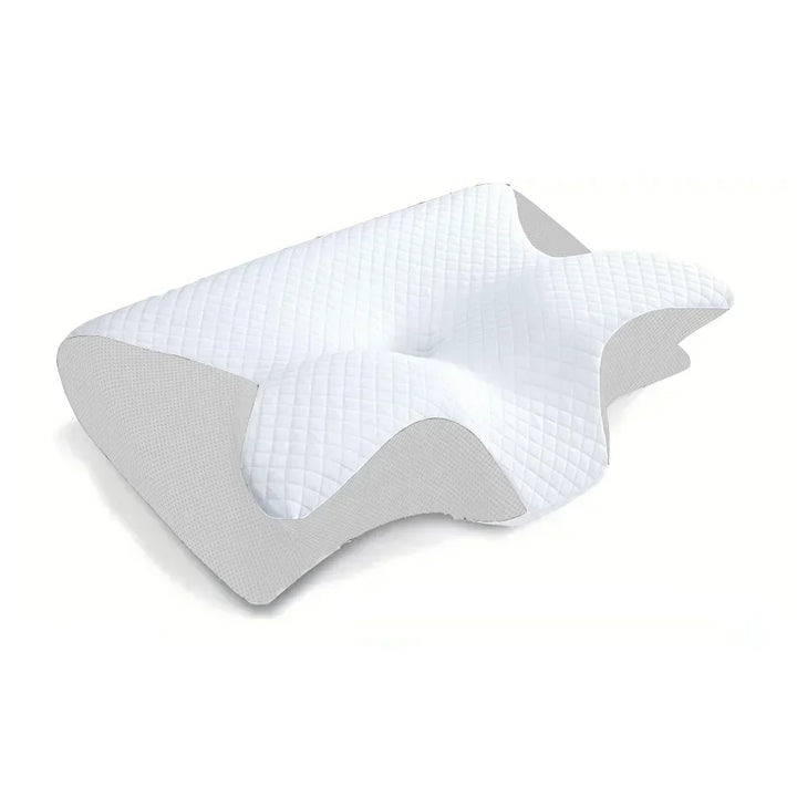Orthopädisches Memoryschaum Nackenkissen, ergonomisch konturiert für cervicale Unterstützung und Komfort.