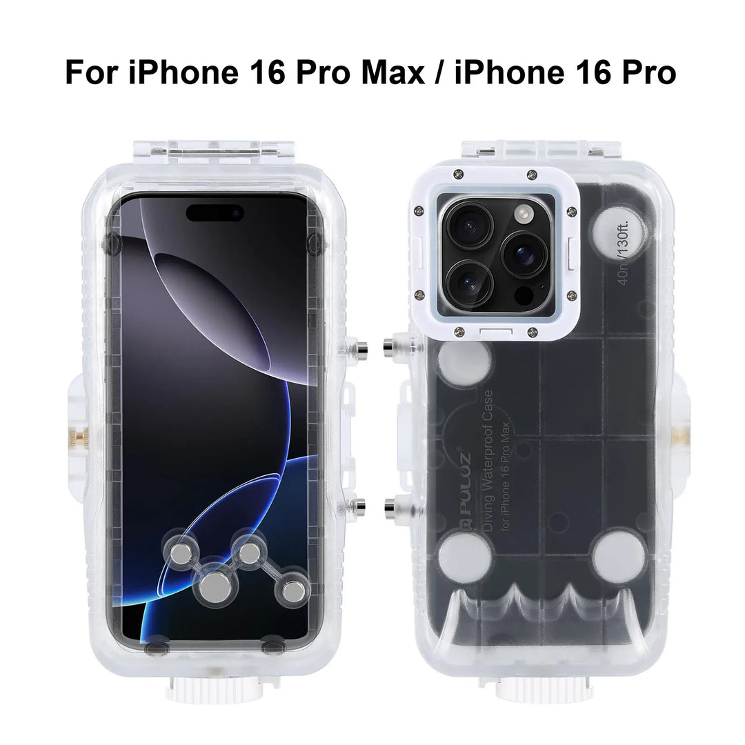 Robuste wasserdichte iPhone Schutzhülle für 40m Tauchtiefe. Stoßfest, kratzfest, ideal für Outdoor & Schnorcheln.