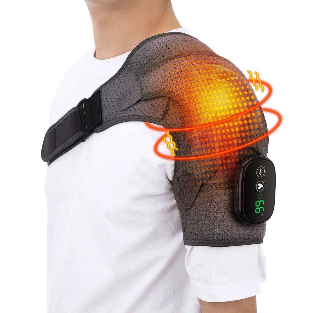 Effektives Vibrationsmassagegerät für Knie, Schulter, Ellbogen mit Wärmetherapie zur tiefen Entspannung.