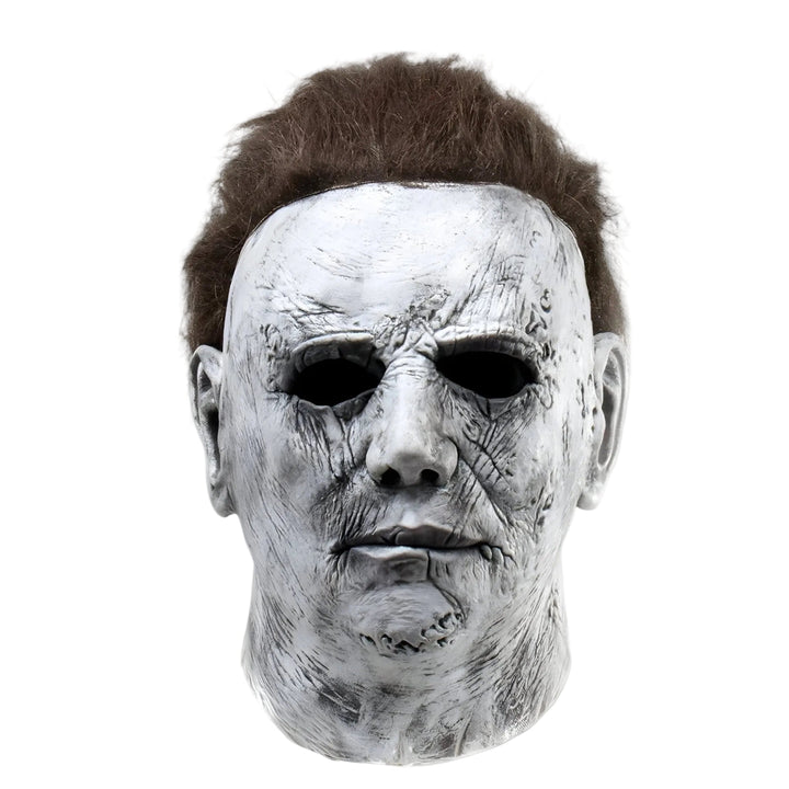 Realistische Halloween Vollmaske mit gruseligem Narben- & Brandeffekt. Unisex Horrormaske für Erwachsene, Latex.