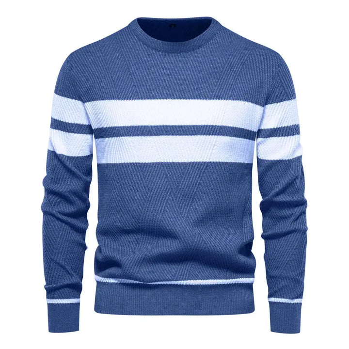 Zeitloser Herren Basic Pullover, unverzichtbares Langarm-Oberteil für vielseitige Alltagsoutfits und Komfort.