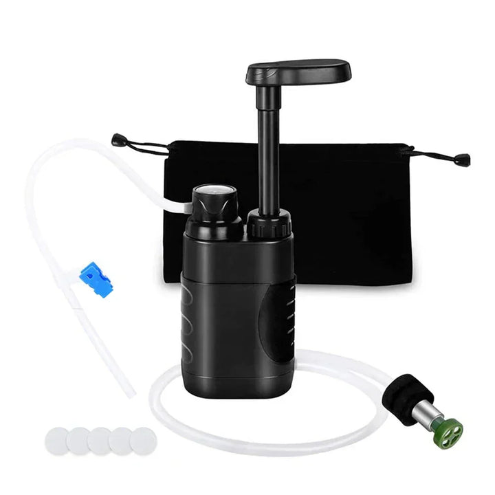 Vielseitiger Wasserfilter für Trinkwasser, Outdoor, Wandern, Camping, Notfall & Reiseausrüstung.