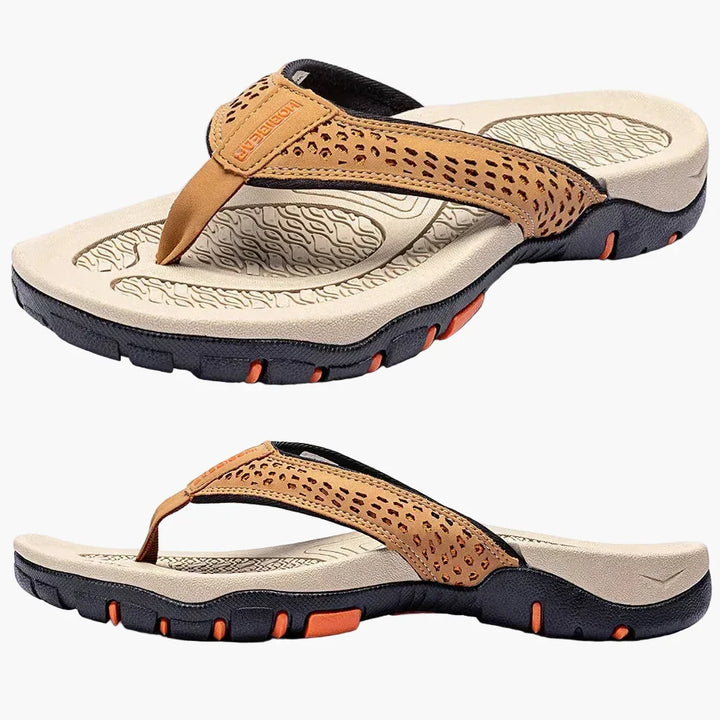 Herren Zehentrenner-Sandalen mit orthopädischer Fußgewölbestütze für maximalen Komfort im Alltag.