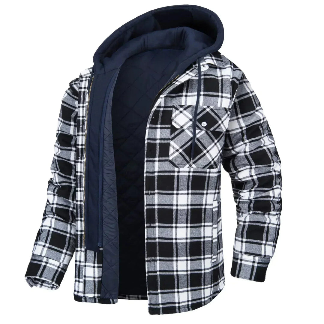 Modische Herren Winterjacke, warmer Oversize Mantel mit Kapuze. Perfekt für Herbst/Winter Outdoor.