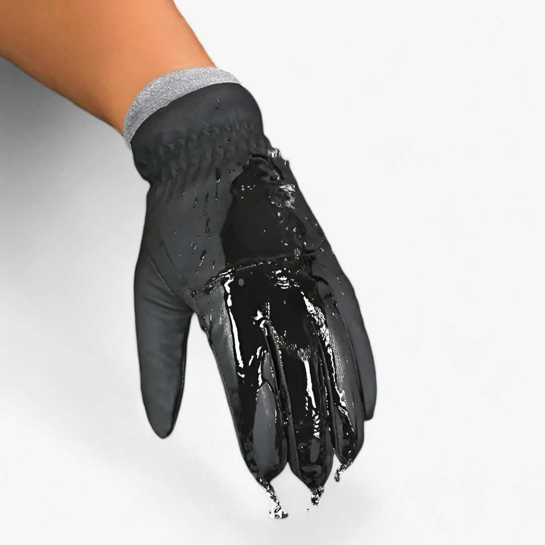 Bequeme schwarze Herren Snowboardhandschuhe mit Touchscreen-Kompatibilität und sicherem Grip für den Winter.