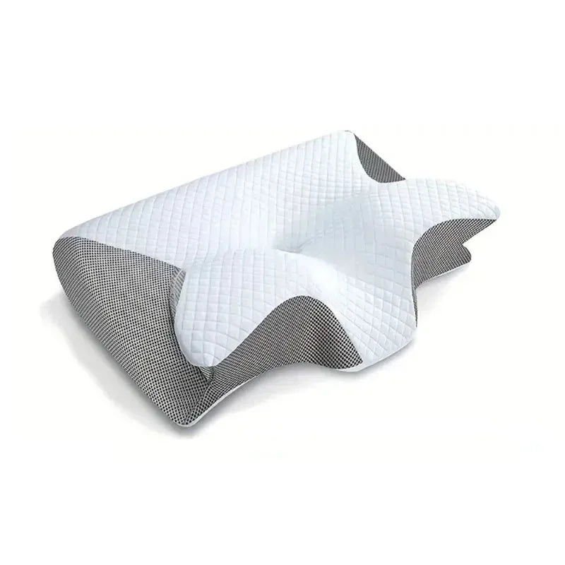 Orthopädisches Schlafkissen aus Memory Foam mit langsamer Rückfederung für Nackenentlastung und tiefe Entspannung.