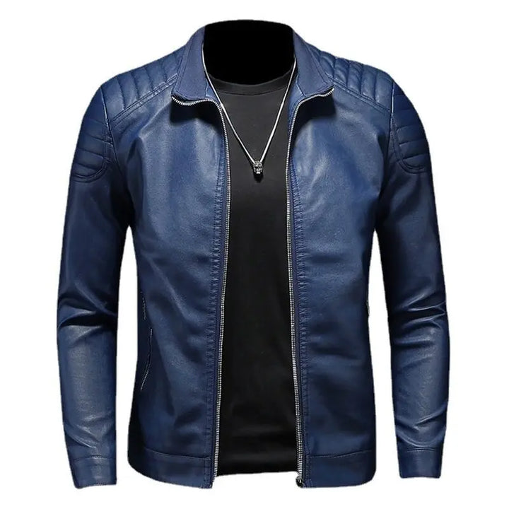 Slim Fit Herrenjacke in Schwarz, elegant geschnitten mit Reißverschluss für moderne Herrenmode.