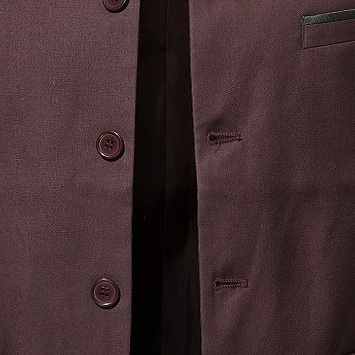 Herren Oberbekleidung: Moderner Blazer mit Stehkragen für Herbst/Winter, elegant und stilvoll kombiniert.