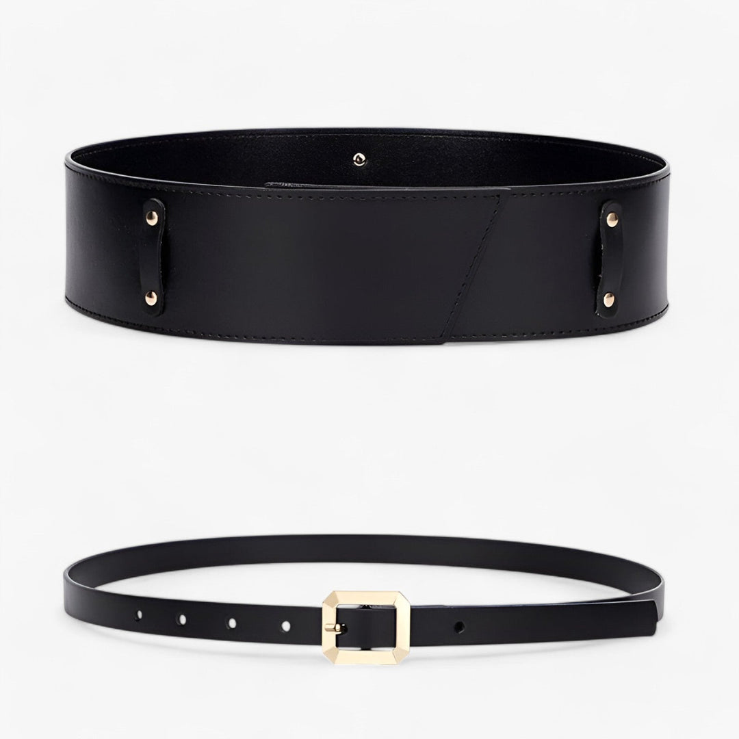 Verstellbarer Damengürtel mit eleganter goldfarbener Schnalle. Idealer Taillengürtel für perfekte Passform.