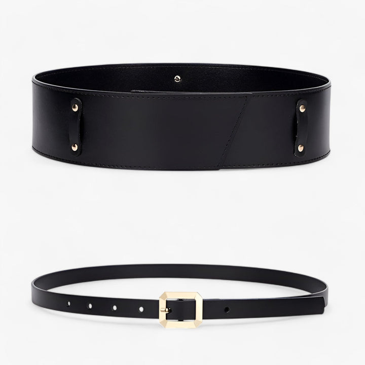 Verstellbarer Damengürtel mit eleganter goldfarbener Schnalle. Idealer Taillengürtel für perfekte Passform.