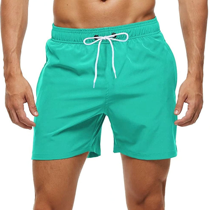 Robuste Herren Schwimmhose mit Kordelzug & Reißverschlusstasche. Optimal für alle Wasseraktivitäten & Urlaub.
