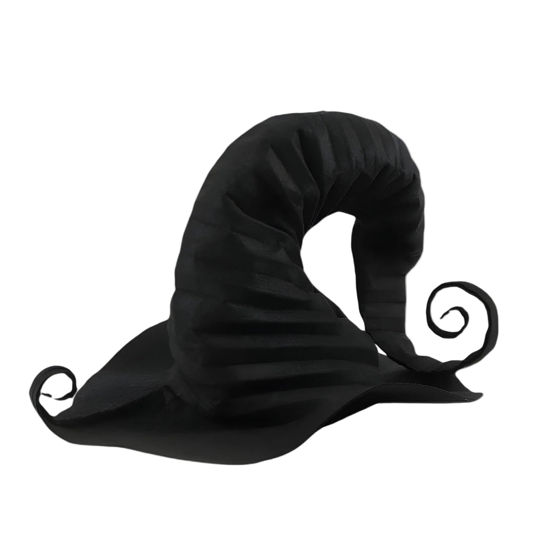 Klassischer schwarzer Hexenhut für Halloween-Kostüme, Cosplay & Mottopartys, Unisex-Spitzhut.