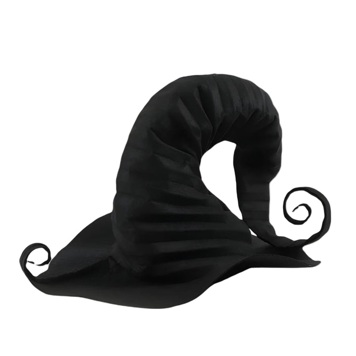 Klassischer schwarzer Hexenhut für Halloween-Kostüme, Cosplay & Mottopartys, Unisex-Spitzhut.