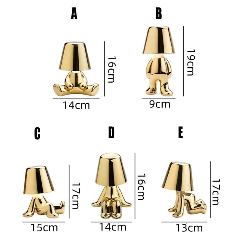 Gold-silberne Metall-Tischlampe mit Glas-Element, moderne LED-Leuchte schafft gemütliches Ambiente.
