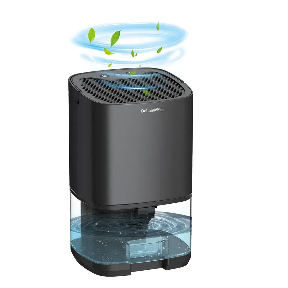 Kompakter, leiser 1000ml Aveline Luftentfeuchter gegen Feuchtigkeit in Heim & Wohnung mit integriertem Filter.