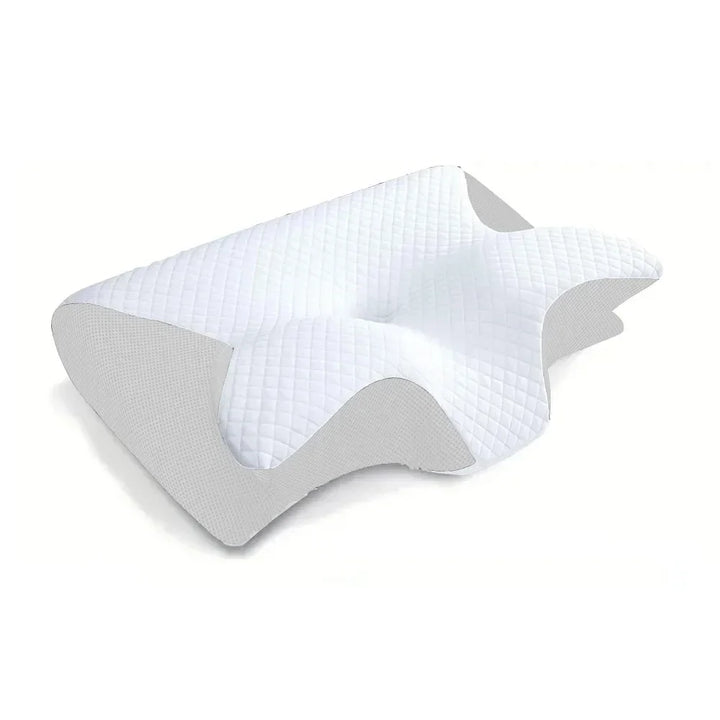 Innovatives Schmetterlingsform Nackenkissen aus Memory-Schaum, ergonomisch, bietet Anti-Schmerz Schlafhilfe.
