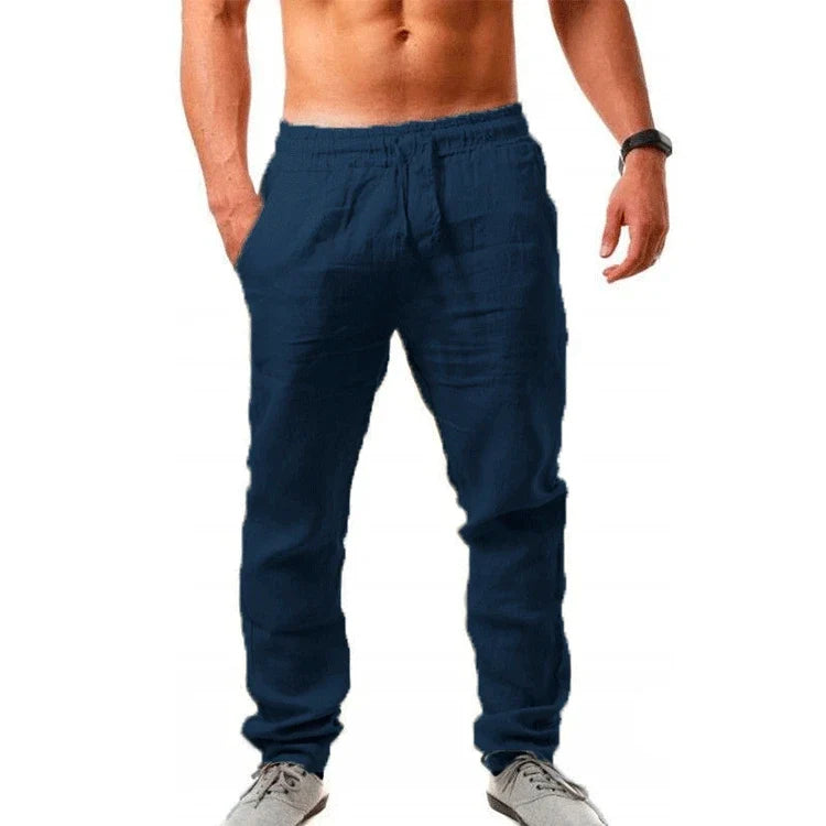 Vielseitige, bequeme Herrenhose mit elastischem Bund, leicht & atmungsaktiv, perfekt für Frühling & Sommer.