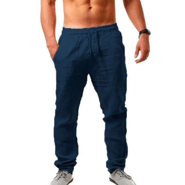 Vielseitige, bequeme Herrenhose mit elastischem Bund, leicht & atmungsaktiv, perfekt für Frühling & Sommer.