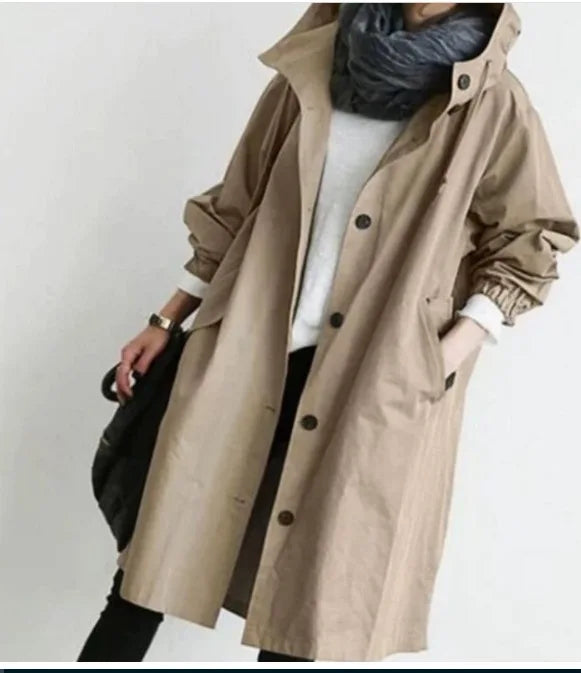 Fließende Damen Windjacke, locker & bequem, elegant für entspannte Freizeit-Outfits im Frühling/Herbst.
