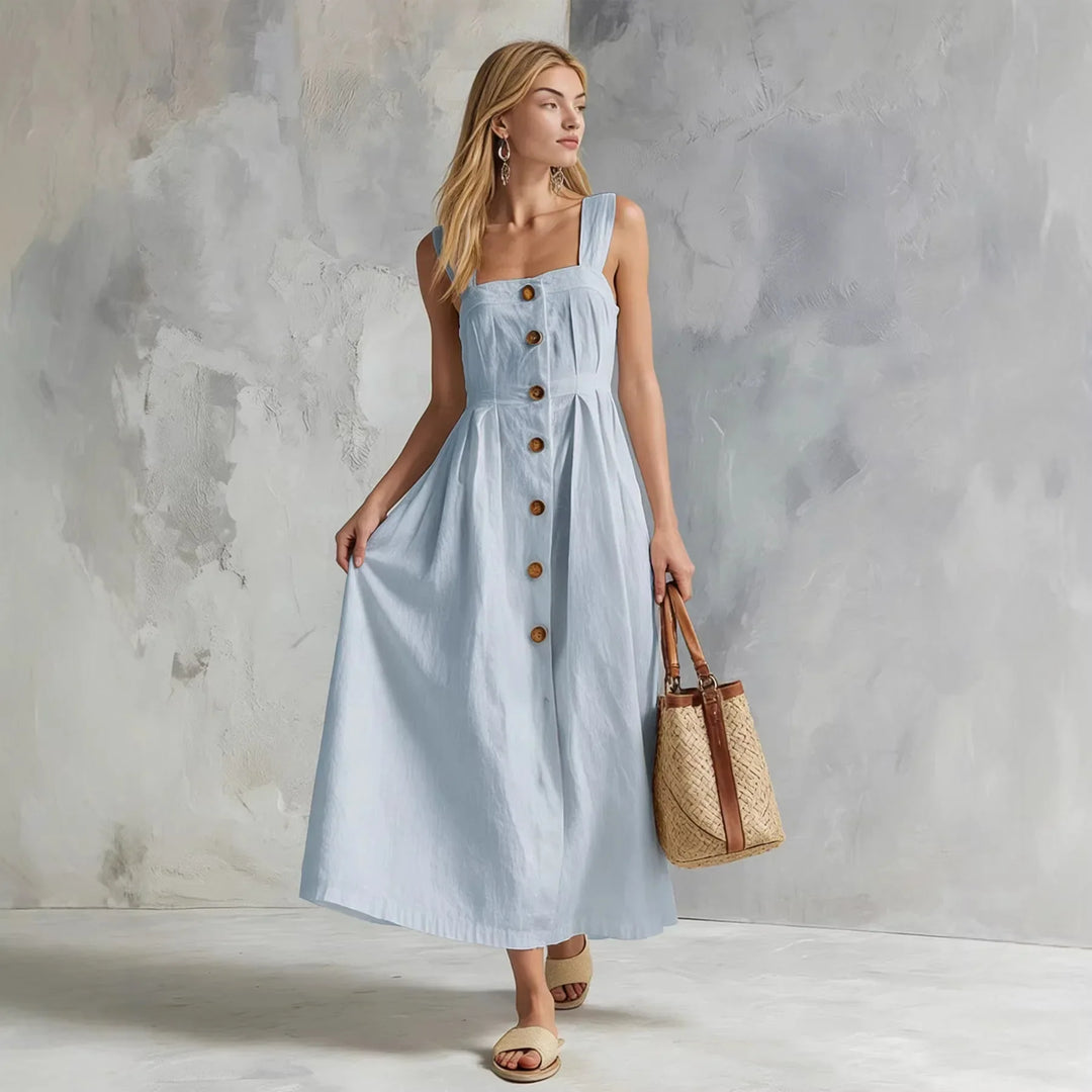 Vielseitiges Damen Maxikleid für den Sommer, bequem und luftig, perfekt als Strandkleid oder Freizeitkleid.