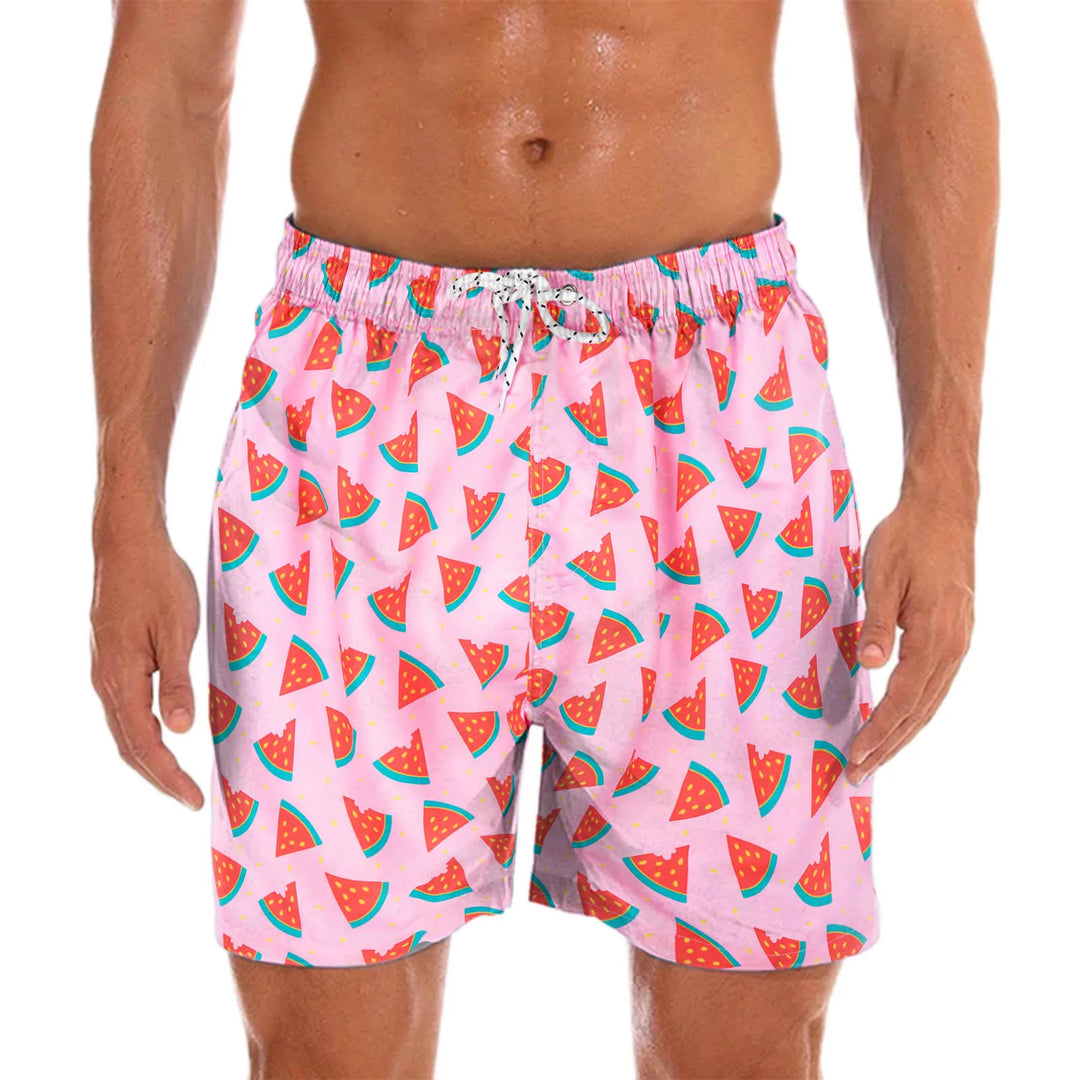 Schnelltrocknende Herren Badeshorts Milo mit lebhaftem Muster, perfekt für Schwimmen & Strandtage.