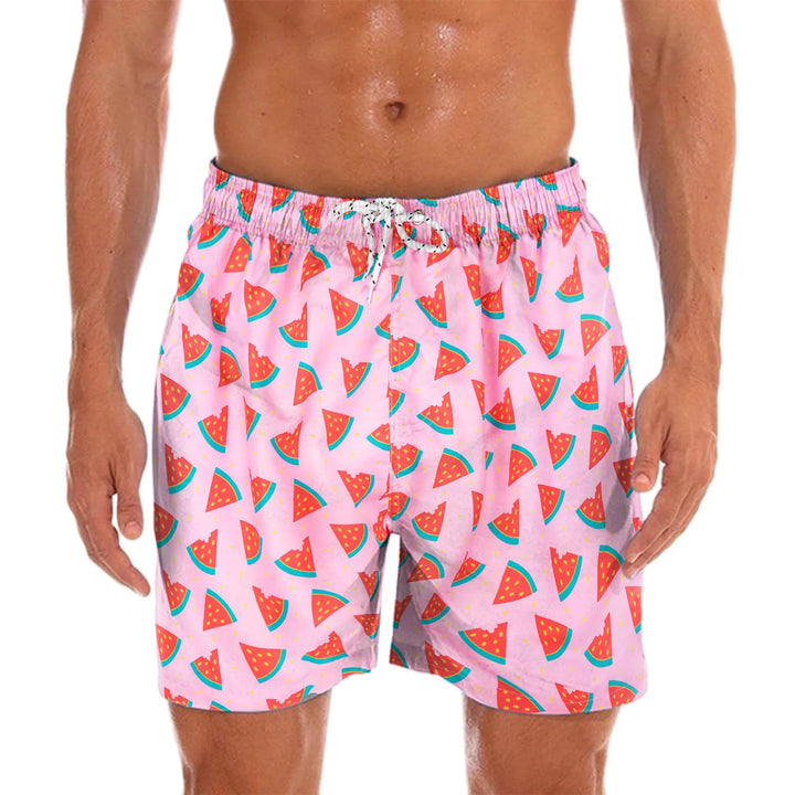 Schnelltrocknende Herren Badeshorts Milo mit lebhaftem Muster, perfekt für Schwimmen & Strandtage.