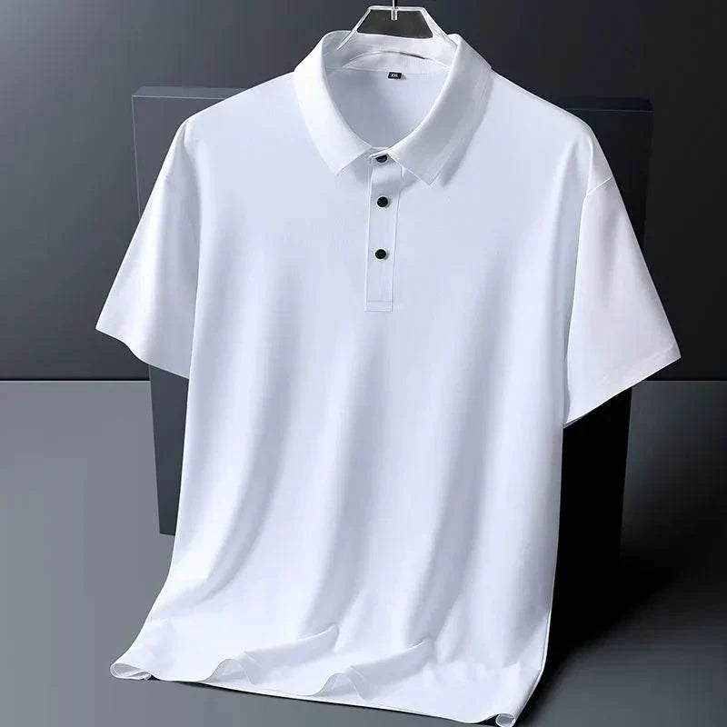 Pflegeleichtes Herren Polohemd mit Stretch, knitterarm und feuchtigkeitsableitend. Ideal für Sport, Büro und Freizeit.