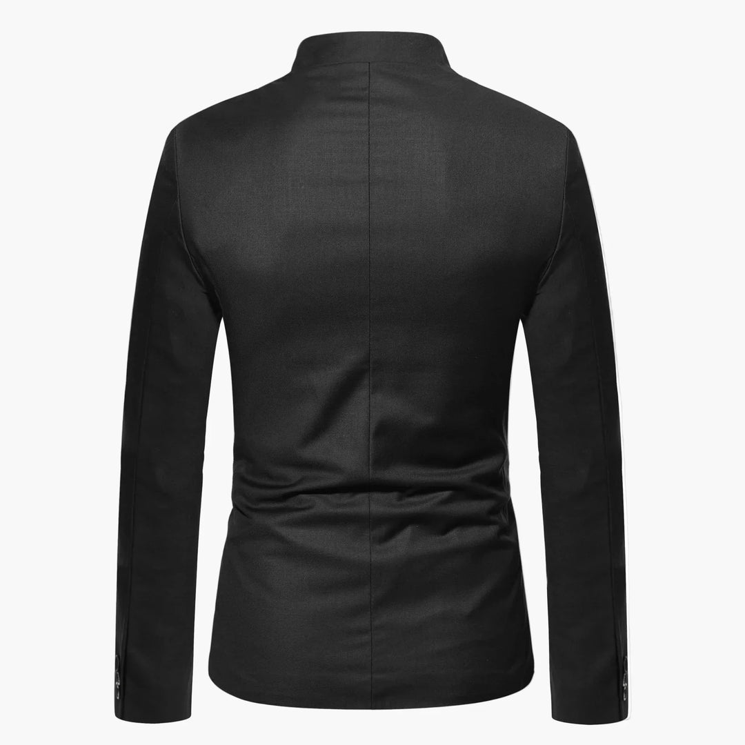 Herren Jackett mit Stehkragen, moderner Schnitt für eine schlanke Passform, ideal für den stilbewussten Mann.