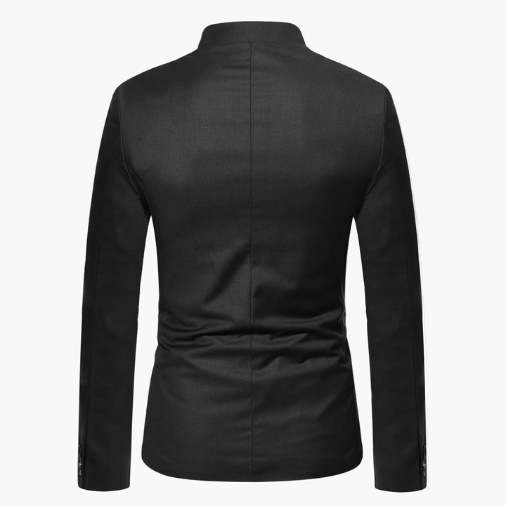 Herren Jackett mit Stehkragen, moderner Schnitt für eine schlanke Passform, ideal für den stilbewussten Mann.