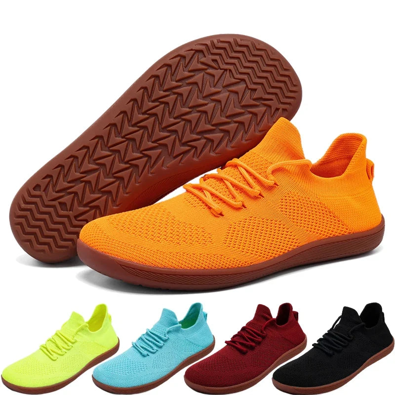 Damen Barfußschuhe mit breiter Zehenbox, leicht und atmungsaktiv für Outdoor & Alltag.
