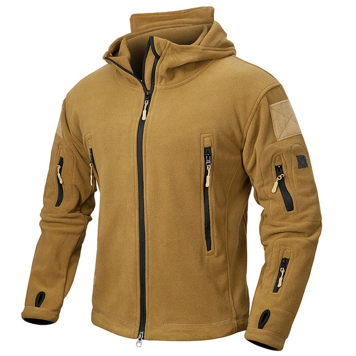 Herren Funktionsjacke mit Kapuze, warm & wasserabweisend. Ideal für taktische Outdoor-Einsätze.