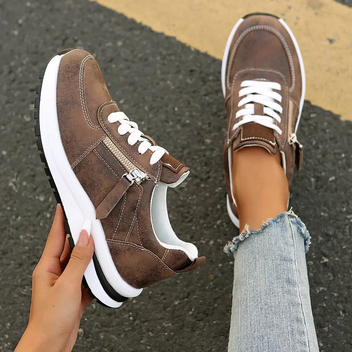 Stilvolle und super bequeme Damen Plateau Sneakers, orthopädisch für den täglichen Komfort.