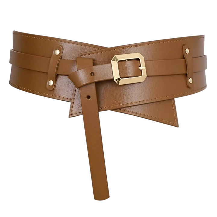 Eleganter Damen Taillengürtel mit goldfarbener Schnalle. Verstellbar, perfekt für Kleider, Jeans & Alltag.