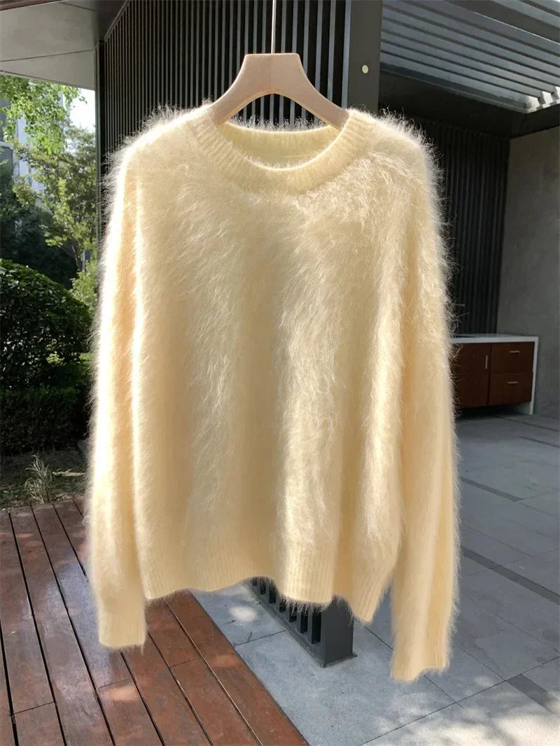 Warmer Damenpullover mit lässigem Oversize-Fit, kuschelig für den Winter.