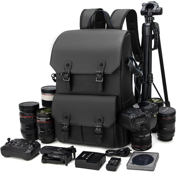 Robuste, wasserdichte Unisex Kamera-Schultertasche 'Arven' mit großem Fassungsvermögen für DSLR Fotoausrüstung.