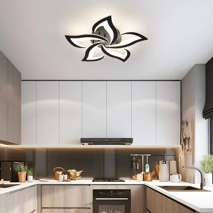 Moderner Acryl-Kronleuchter Lunora, dimmbar mit Fernbedienung. Stylische LED-Deckenleuchte für Wohn- & Esszimmer.