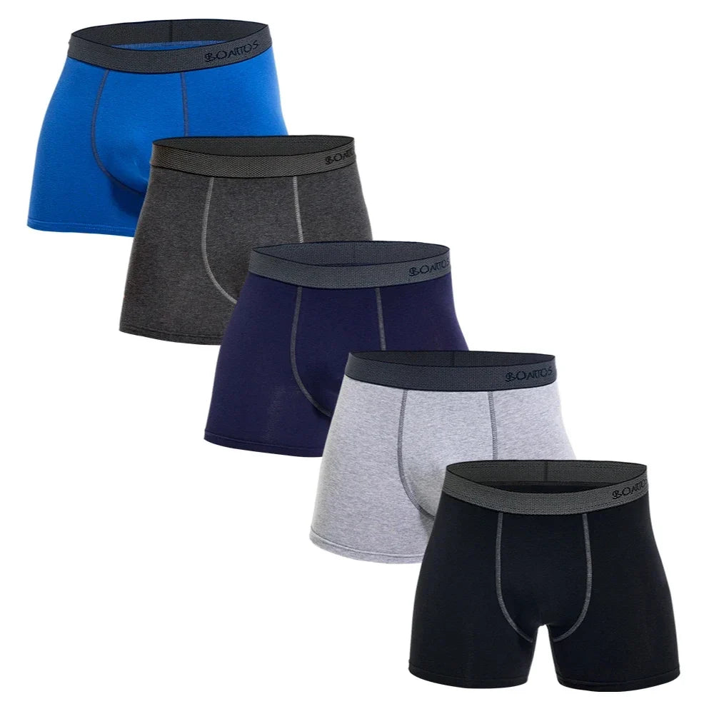 Langlebige Herren Boxer Shorts, 5er Set, elastische Unterhosen für Sport & Freizeit.