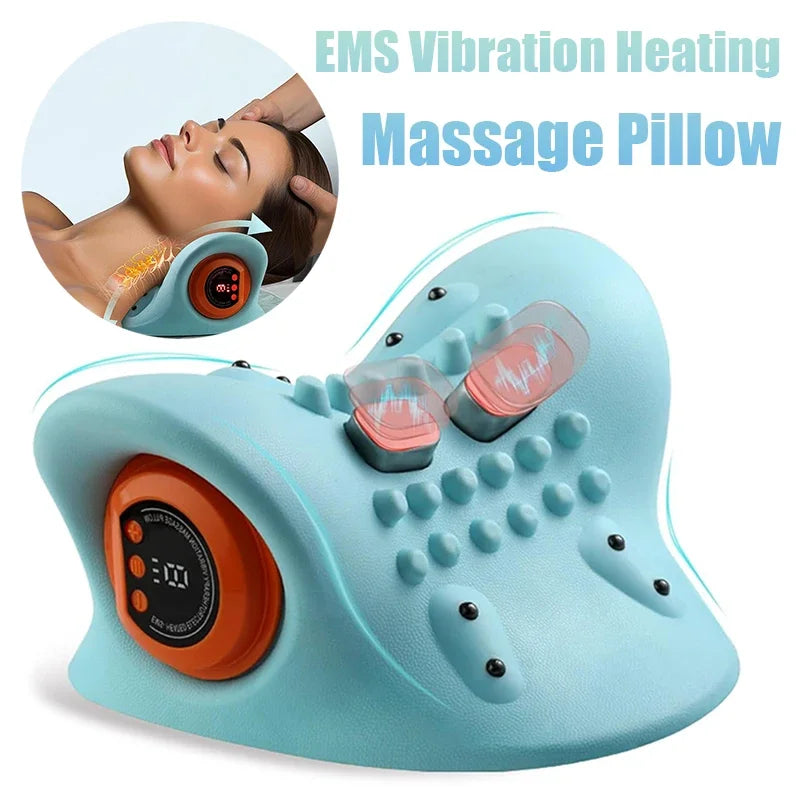 Nackenmassagegerät elektrisch mit Akupressur & Vibration; lindert Schmerzen, fördert Entspannung der Halswirbelsäule.
