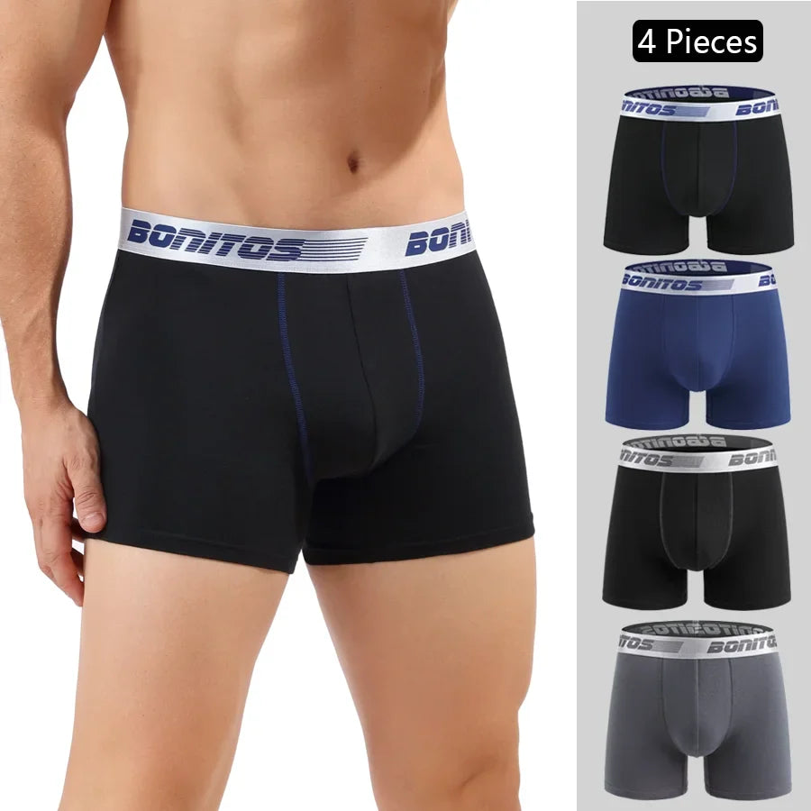 Wertvolles 4er Pack Herren Boxer Shorts, strapazierfähig und bequem für jede Aktivität.
