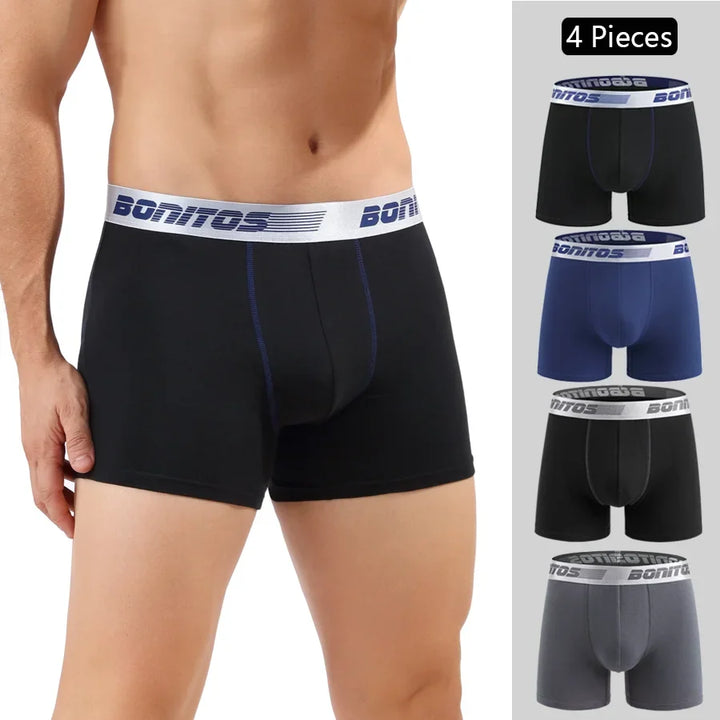 Wertvolles 4er Pack Herren Boxer Shorts, strapazierfähig und bequem für jede Aktivität.