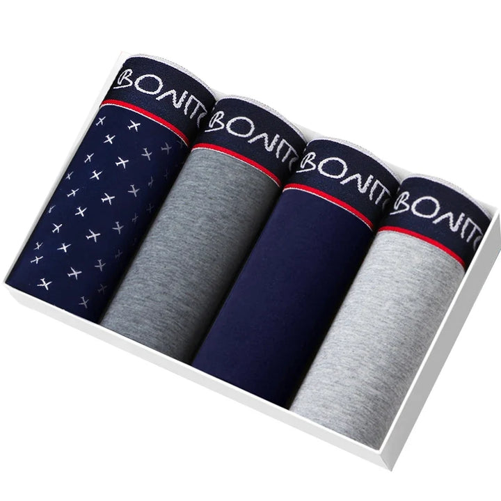 Essentials Herren Unterwäsche, 4er Pack Boxer Shorts, weich & langlebig.